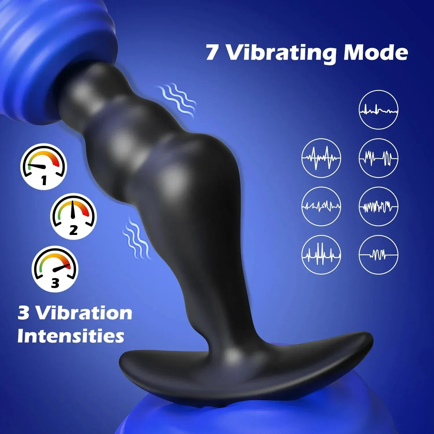 Waterproof Anal Plug Vibrator with Prostate & G-Spot Stimulation for Men