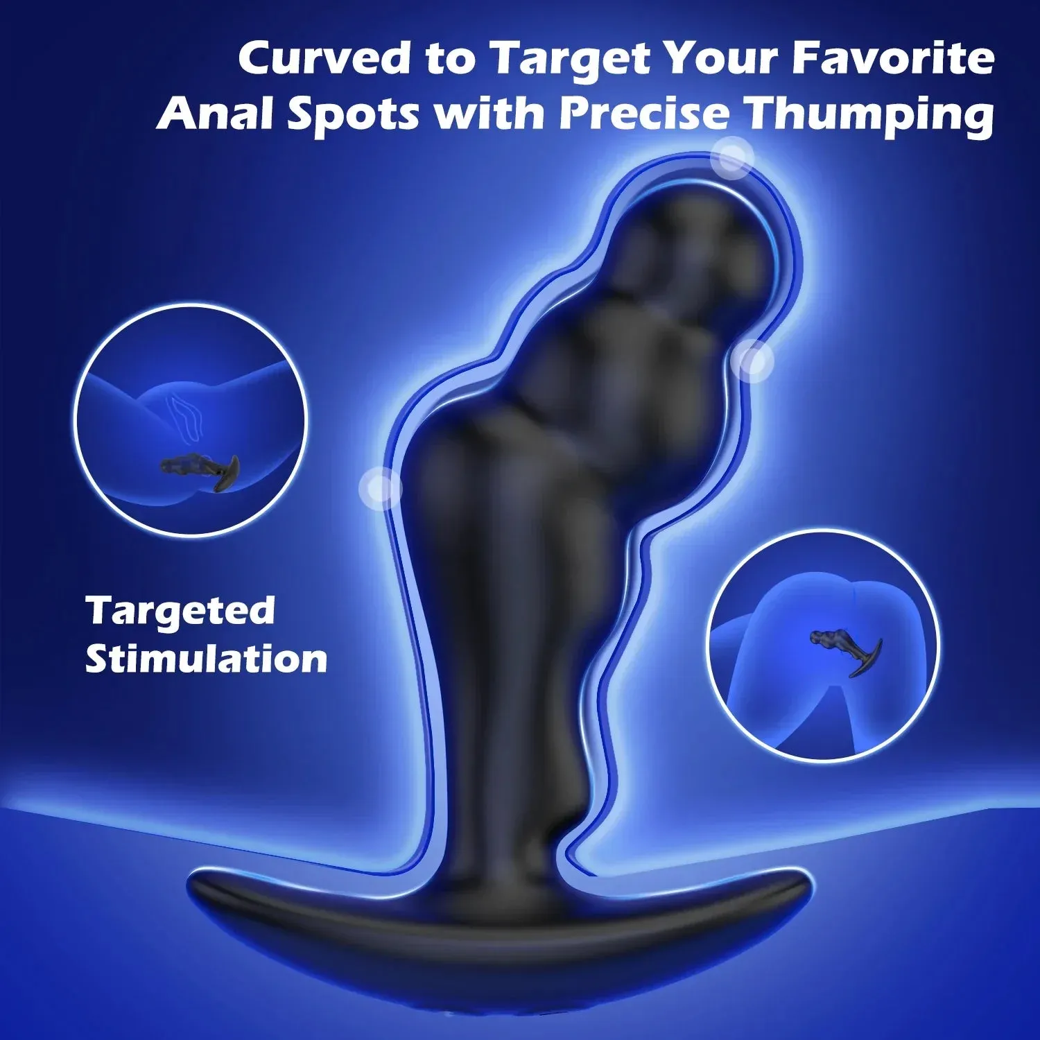 Waterproof Anal Plug Vibrator with Prostate & G-Spot Stimulation for Men
