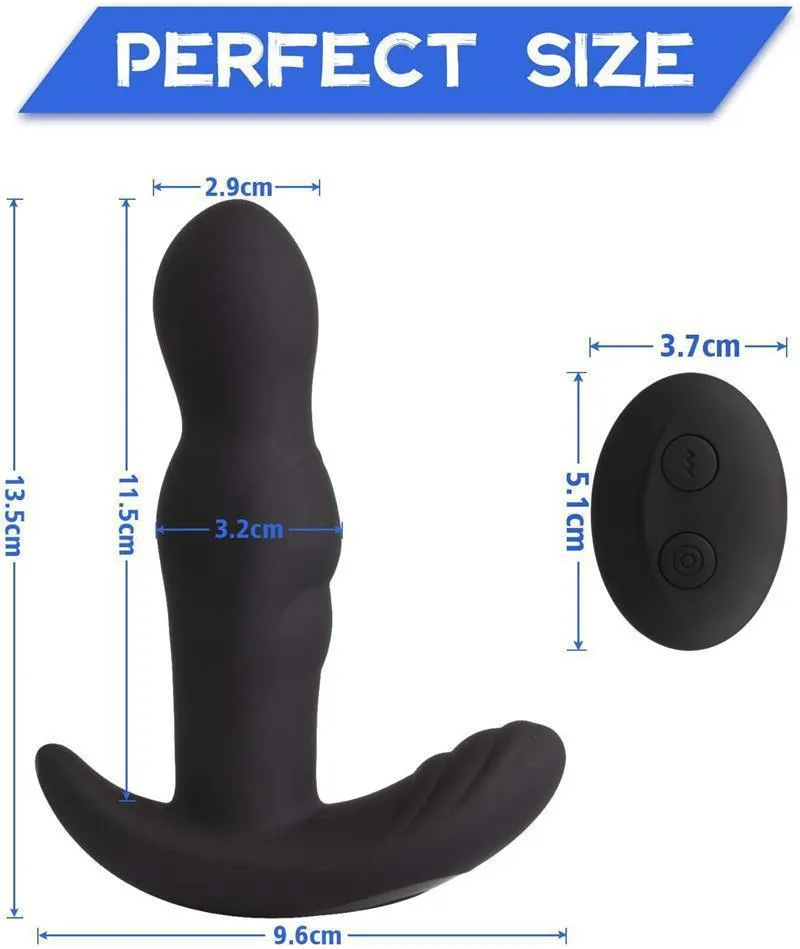 Wearable Remote Control 360° Rotatable 10 Vibrating Prostate Massager