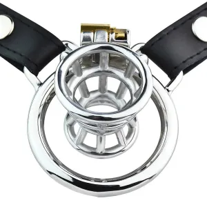 Wearable Steel Chastity Belt Cage for Couples