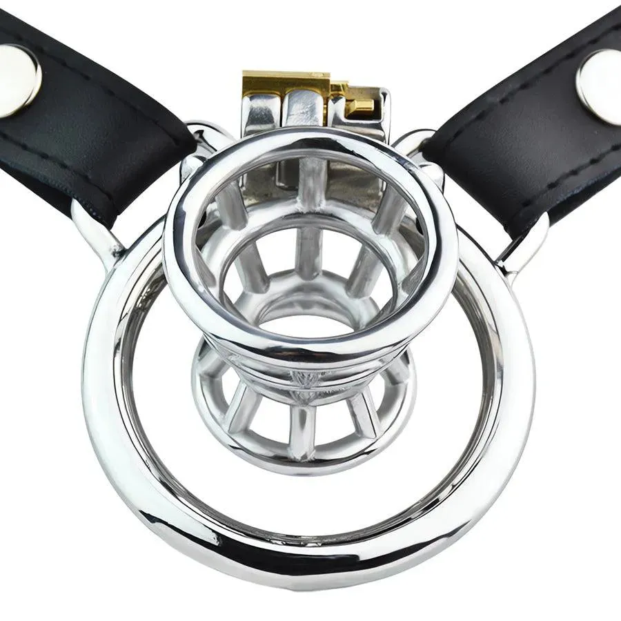 Wearable Steel Chastity Belt Cage for Couples
