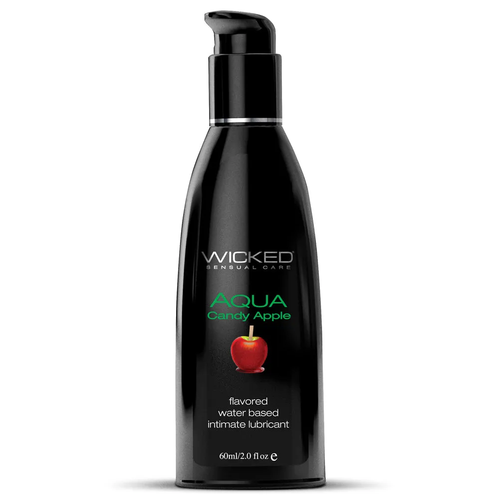 Wicked Aqua Flavoured Water-Based Lubricant - Candy Apple