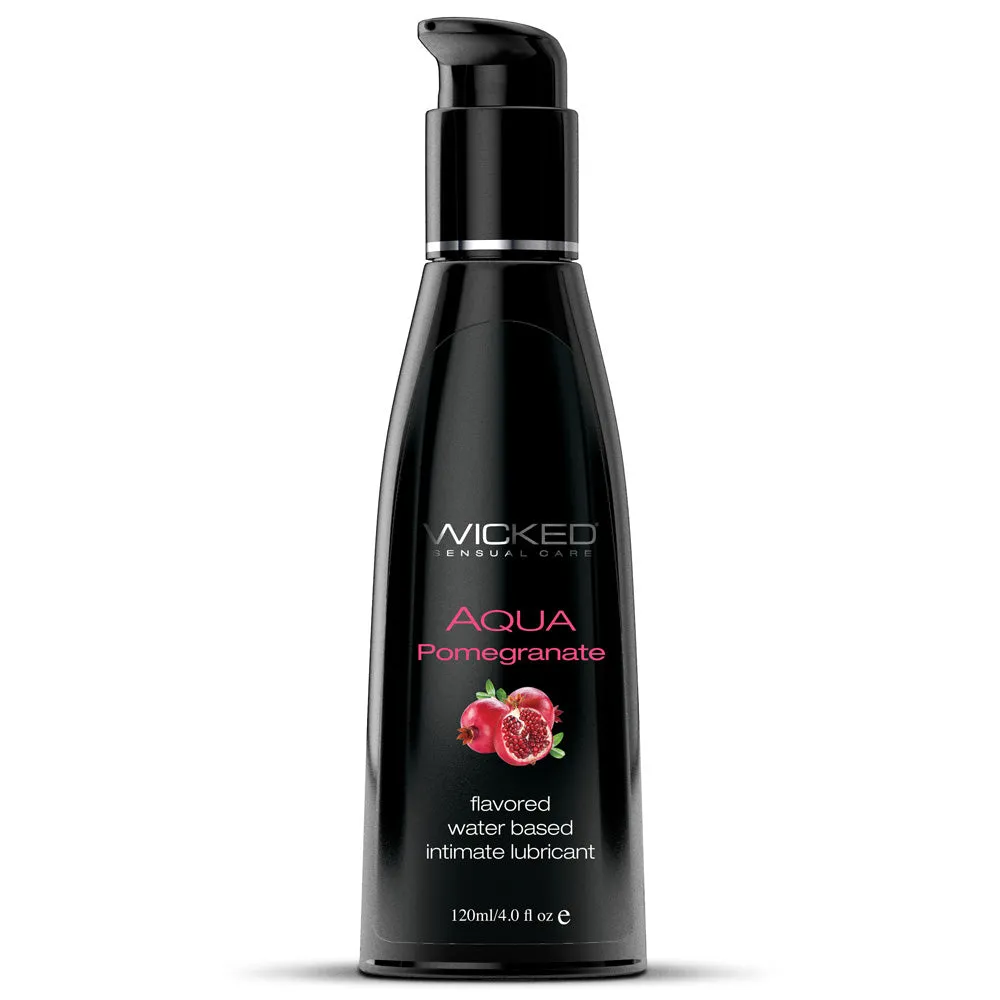 Wicked Aqua Flavoured Water-Based Lubricant - Pomegranate