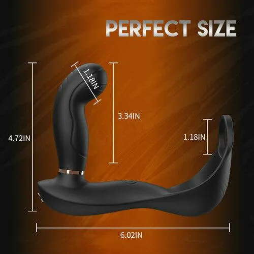 Wild Wind 7 Vibrating 7 Pulsating Anal Prostate Toy Teasing Butt Plug with Cock Ring