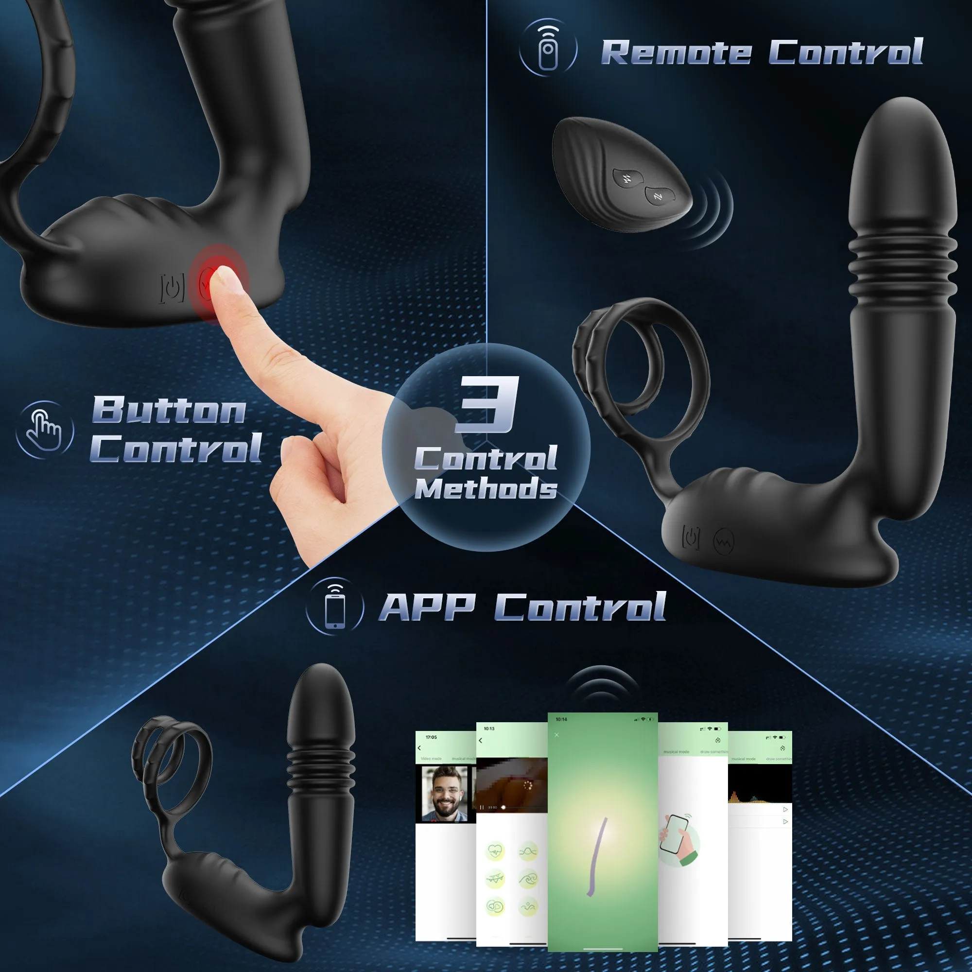 Willem - App controlled Thrusting Prostate Massager with 10 Vibrations