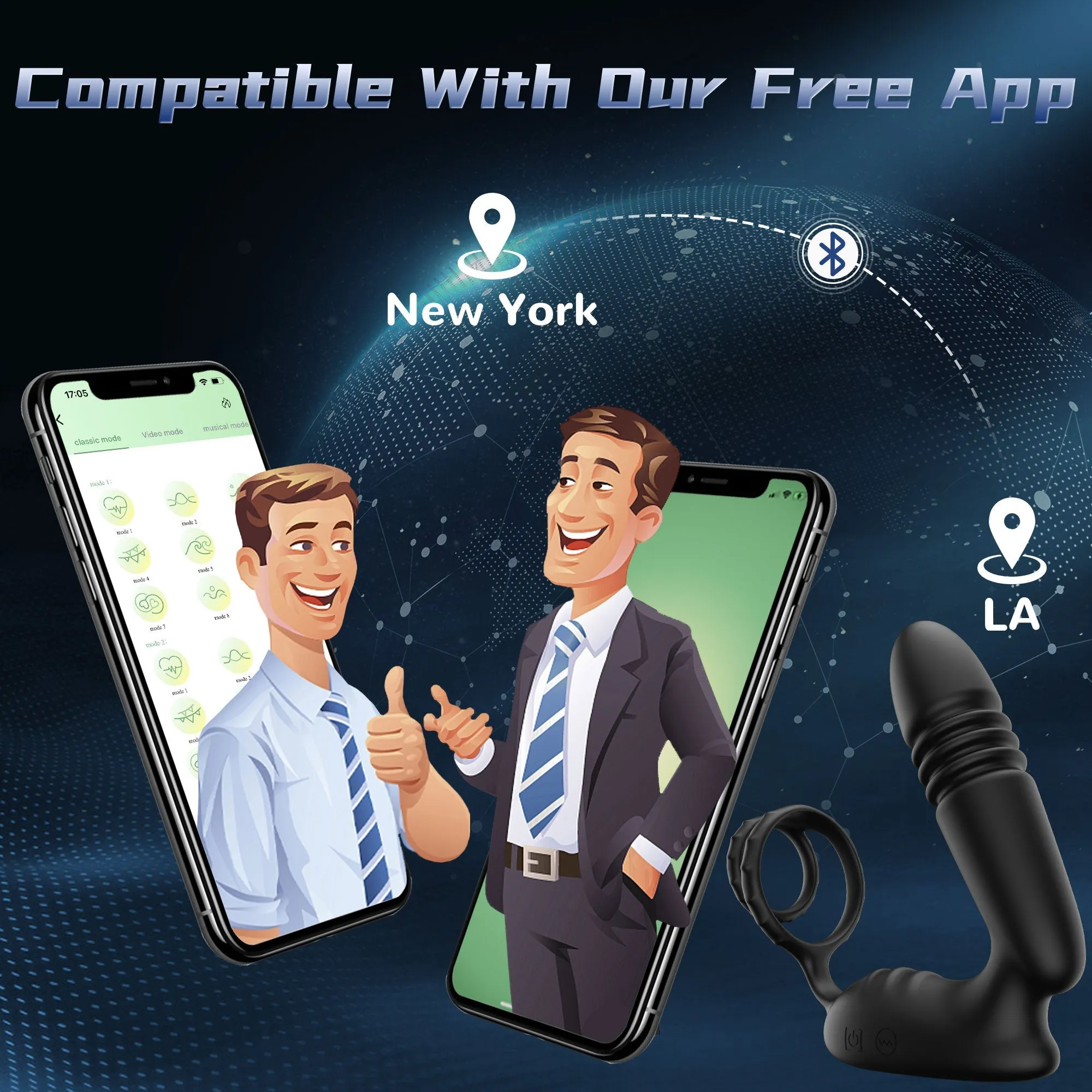 Willem - App controlled Thrusting Prostate Massager with 10 Vibrations