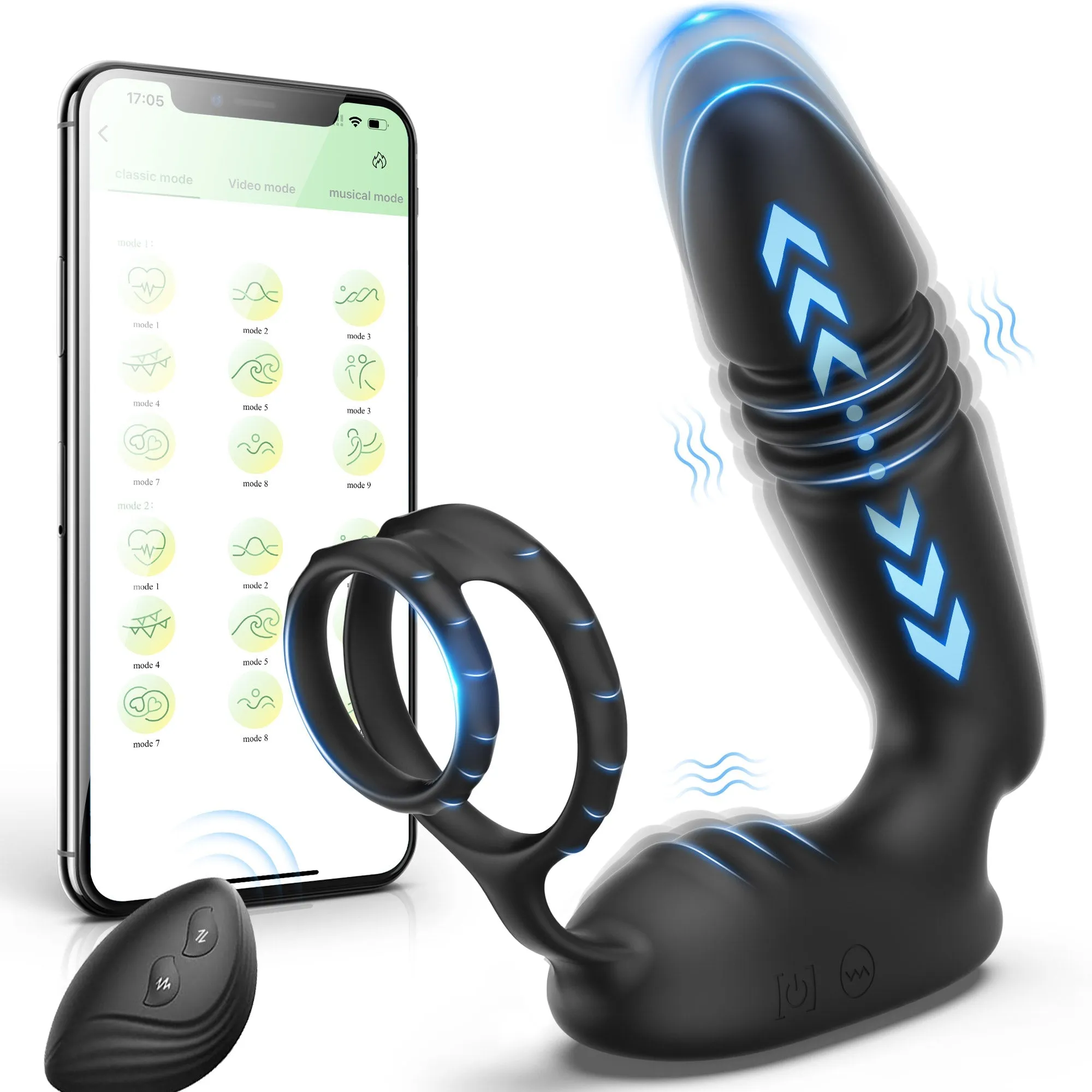 Willem - App controlled Thrusting Prostate Massager with 10 Vibrations