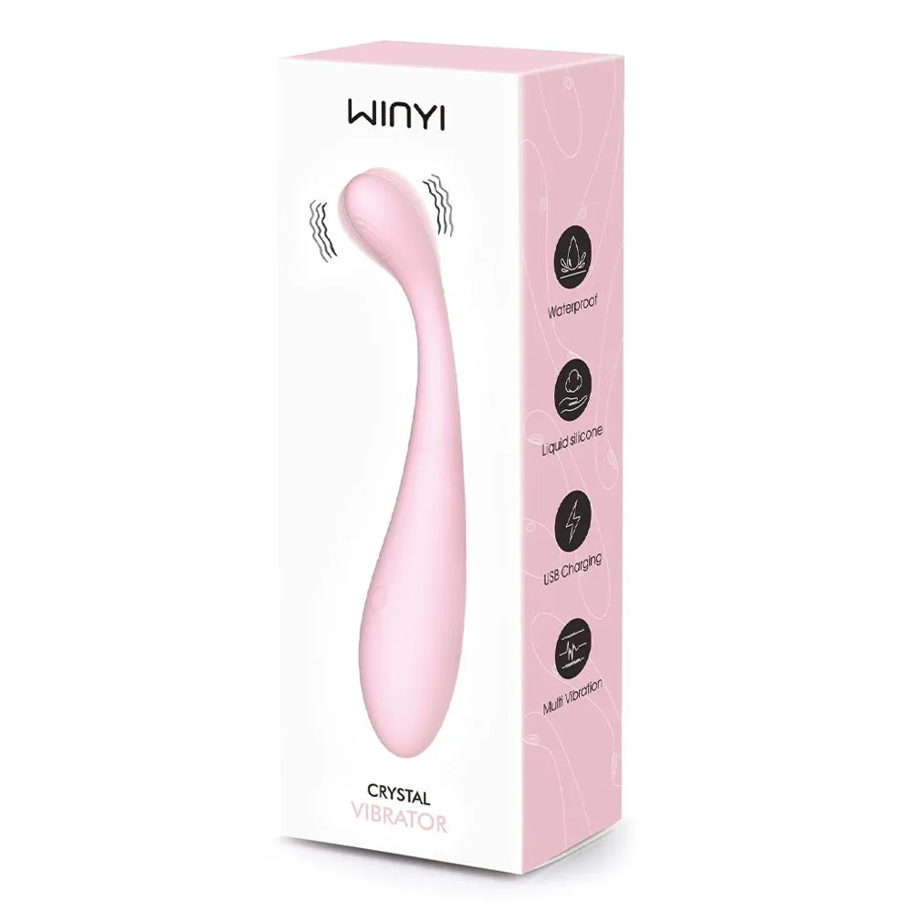 Winyi Crystal Curved Liquid Silicone G-Spot Vibrator
