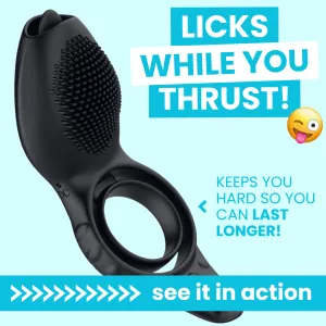 Wireless Clit Tickling Couple's Dual Ring Erection Enhancer