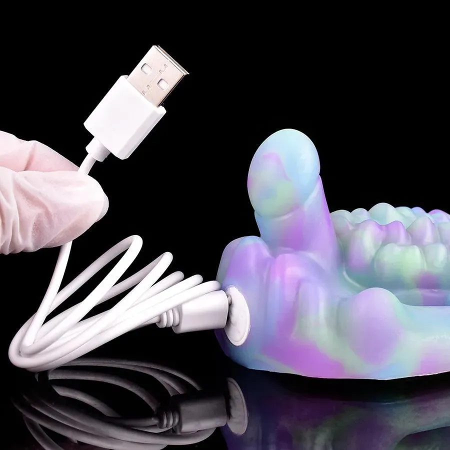 Wireless Glowing Silicone Strapon Grinder Sex Toy