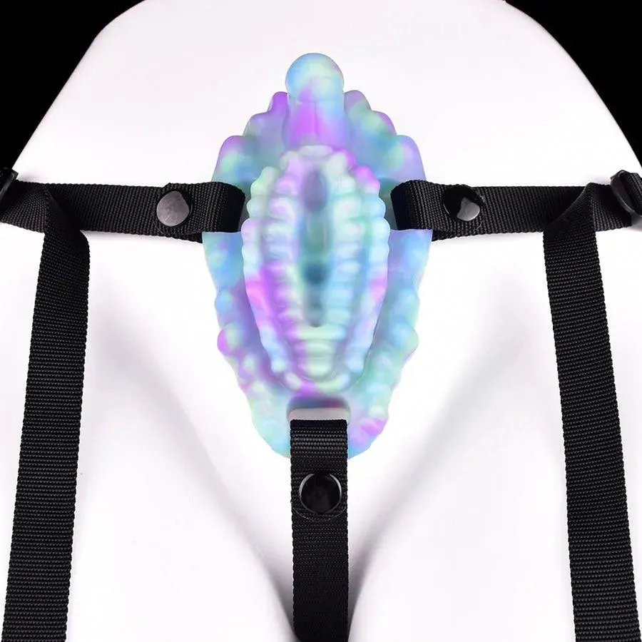 Wireless Glowing Silicone Strapon Grinder Sex Toy