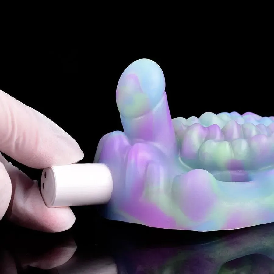 Wireless Glowing Silicone Strapon Grinder Sex Toy