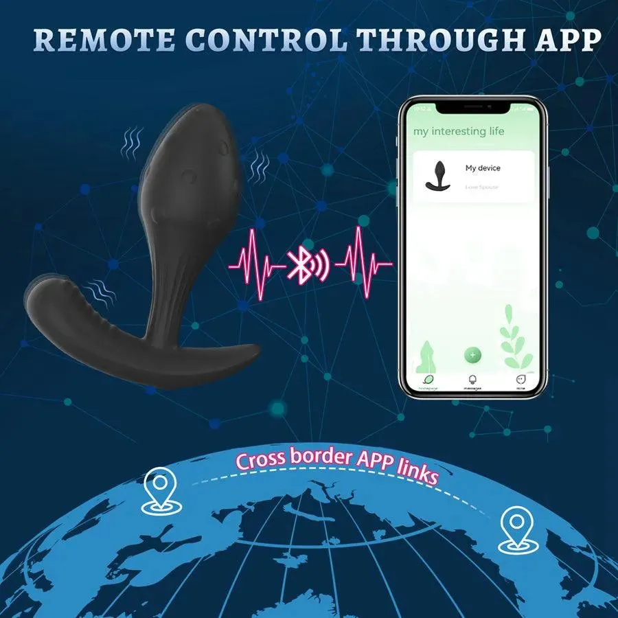 Wireless Remote Vibrating Anal Plug for Sex Game