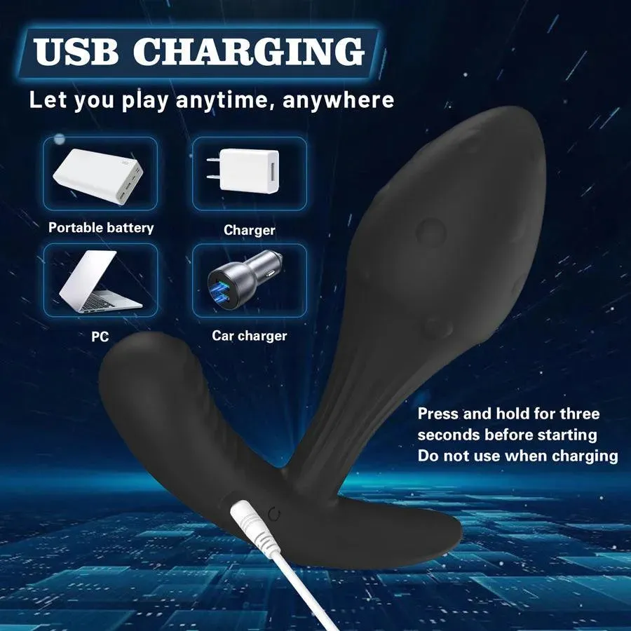 Wireless Remote Vibrating Anal Plug for Sex Game