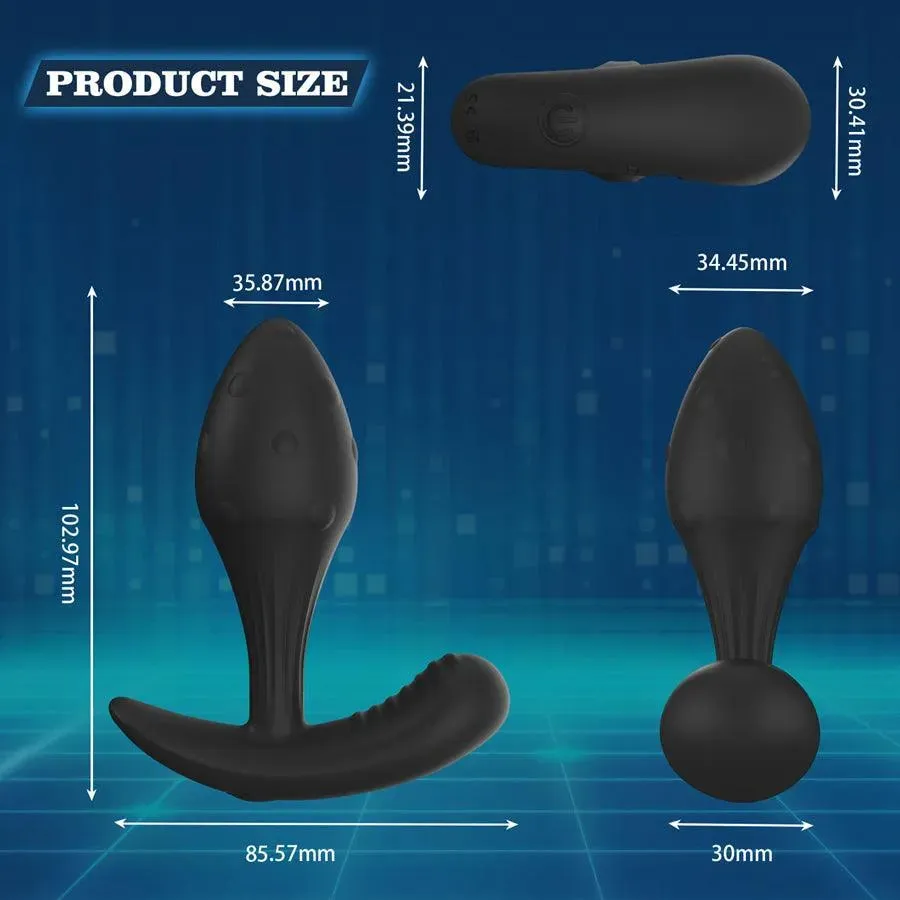 Wireless Remote Vibrating Anal Plug for Sex Game