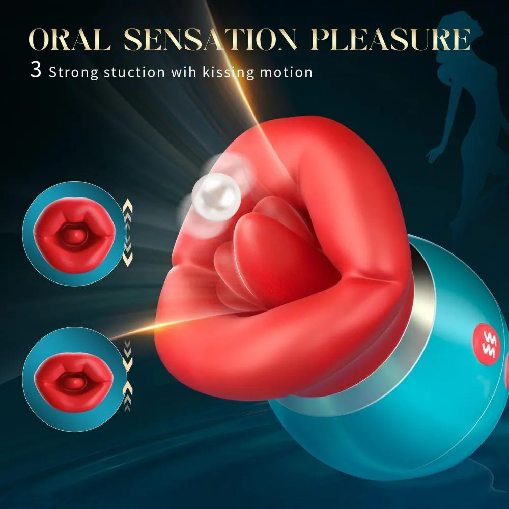 Women Vibrator with APP Control Big Mouth Vibrators with 360° Tongue Licking & Sucking Adult Sex Toys