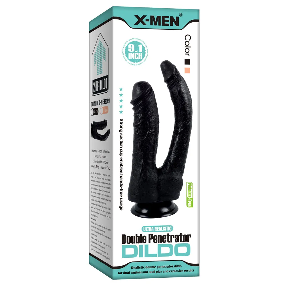 X-Men 9.1" Ultra-Realistic Double Penetrator Dildo