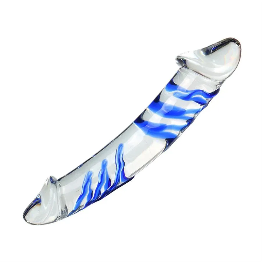 Xinghaoya Dual Ended Textured Glass Dildo