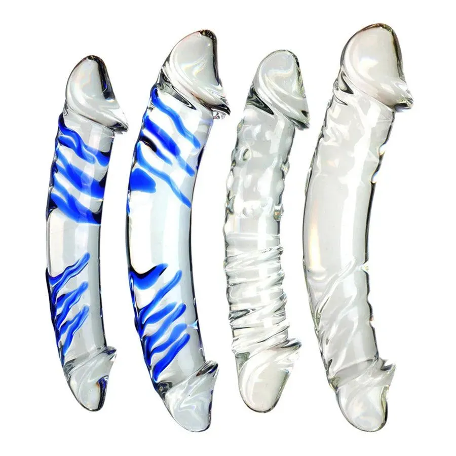 Xinghaoya Dual Ended Textured Glass Dildo