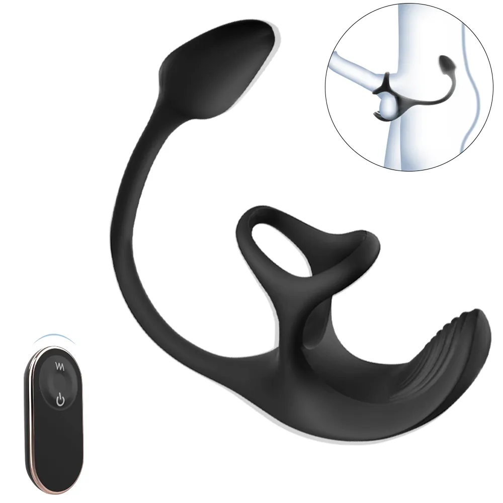 Zenith - Anal vibrator Spherical Vibrating Anal Plug with Vibrating Penis Rings