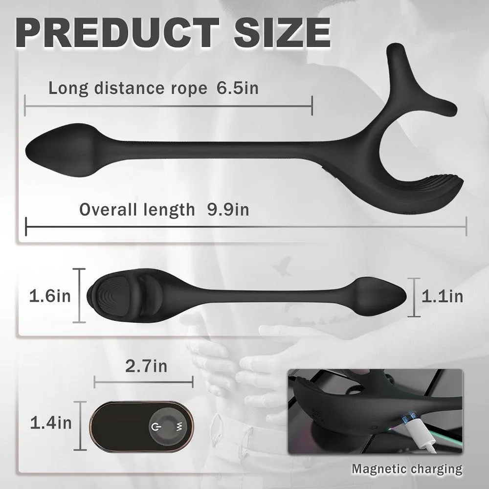 Zenith - Anal vibrator Spherical Vibrating Anal Plug with Vibrating Penis Rings