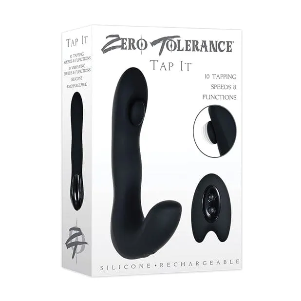Zero Tolerance - Tap It Remote Control Silicone Prostate Massager (Black)