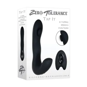 Zero Tolerance - Tap It Remote Control Silicone Prostate Massager (Black)